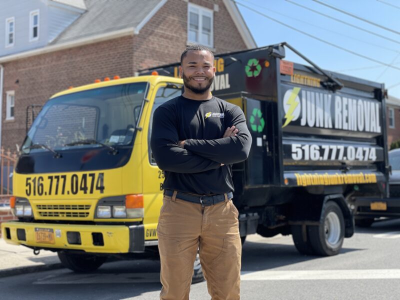 Junk removal professional ready to provide retail cleanout services